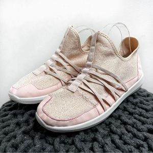 Sole Mates Pink Metallic Womens Slip On Sneaker